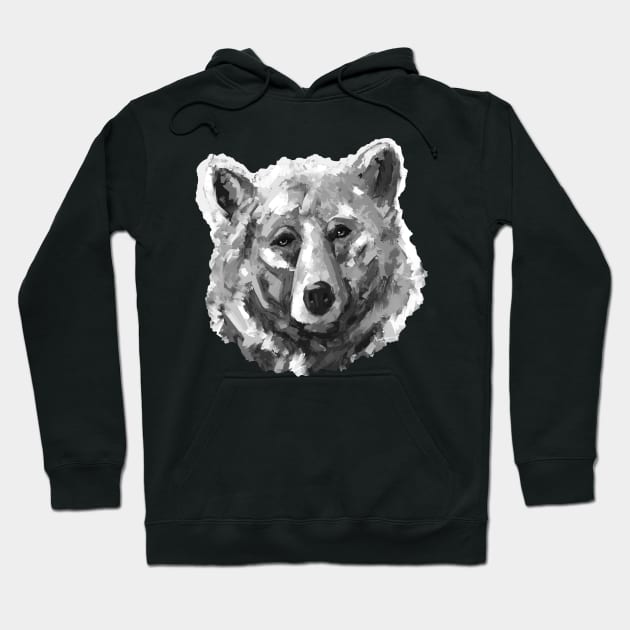 Bear Lover Black and White Hoodie by mailsoncello